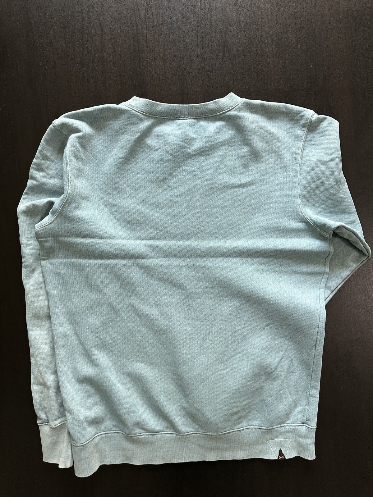 DENHAM Denham Garment Dyed Crewneck Sweatshirt Mint Green Size US M / EU 48-50 / 2 - 9 Thumbnail