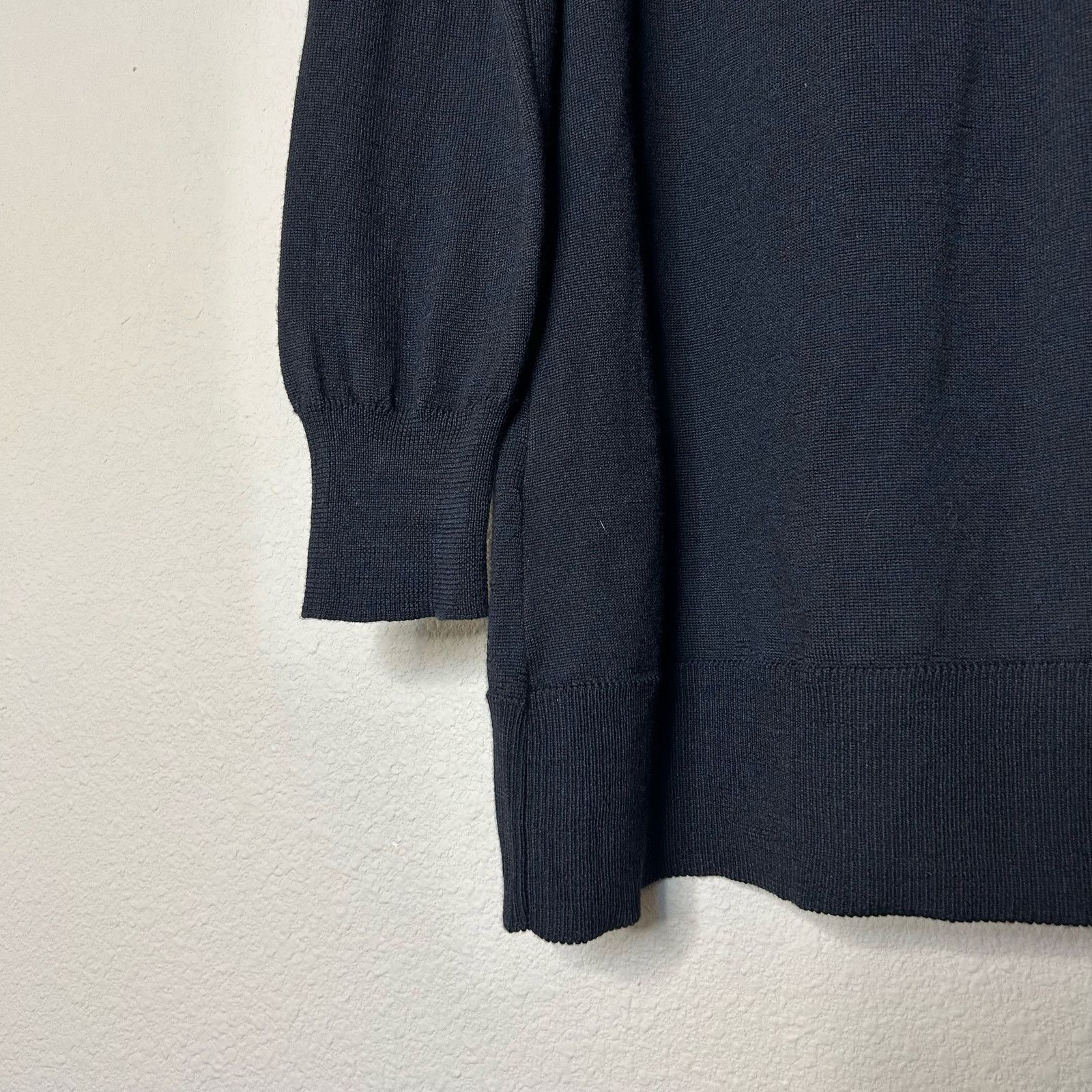 Alpha Studio Alpha Studio Sweater Merino Wool Black Turtleneck Sz 44/US L Size L / US 10 / IT 46 - 9 Thumbnail
