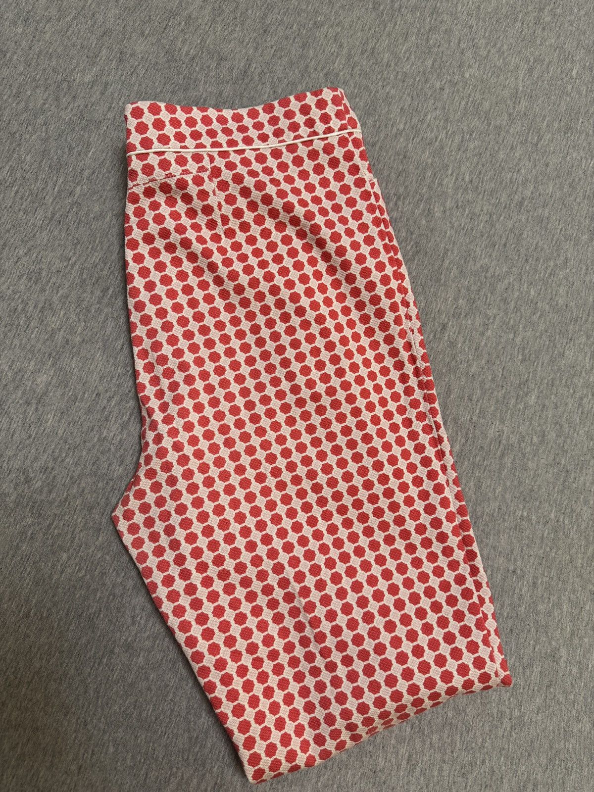 Laurel Laurel Red Geometric Pattern Pants Vintage Designer Trousers Size 34" / US 12 / IT 48 - 5 Thumbnail
