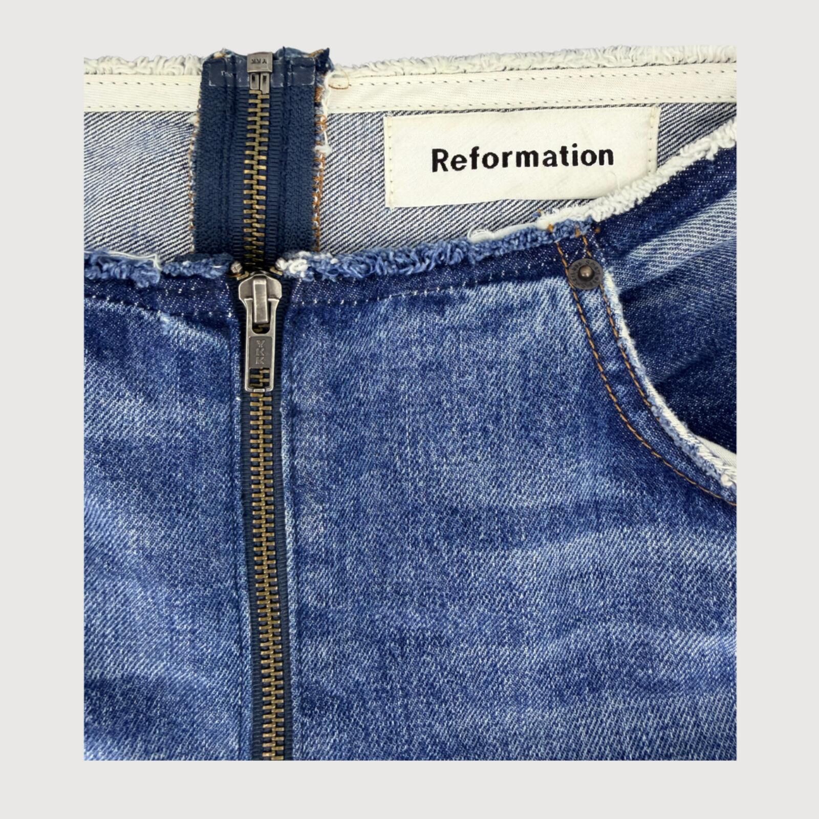 Other Reformation Zipper Jeans Medium Wash 28 Size 28" / US 6 / IT 42 - 4 Thumbnail