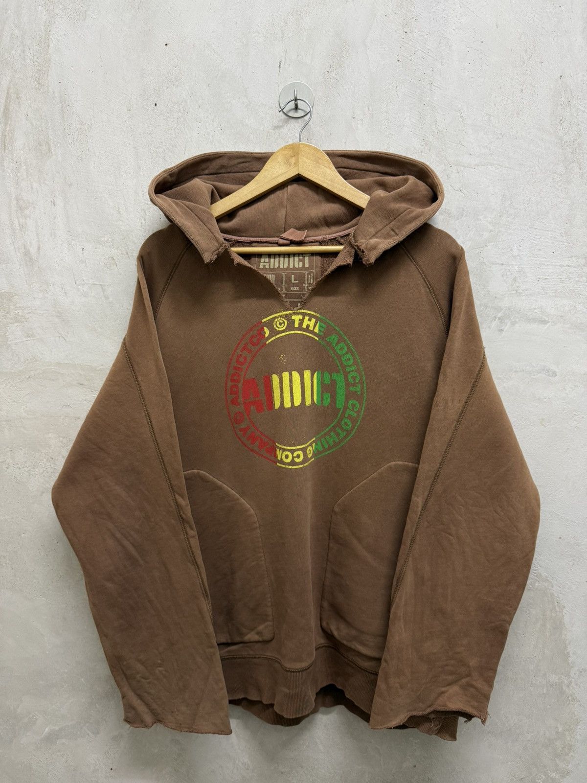 Vintage 2000s Distressed Addict British Streetwear Grunge Hoodie Size US L / EU 52-54 / 3 - 1 Thumbnail