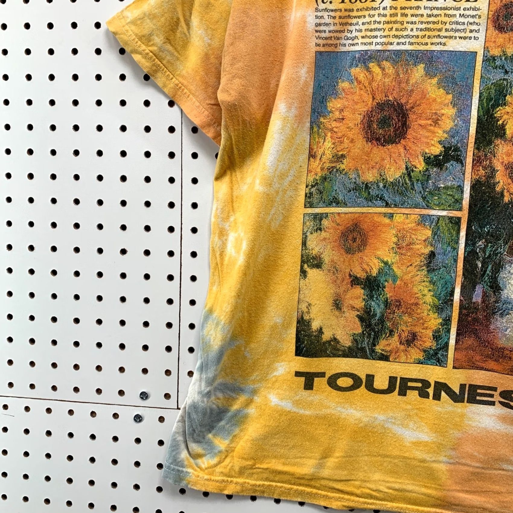 Fruit Of The Loom Sunflower Shirt Yellow Ti Dye Tournesols France Adult Medium Flower Tee 22x25.5 Size US M / EU 48-50 / 2 - 3 Thumbnail