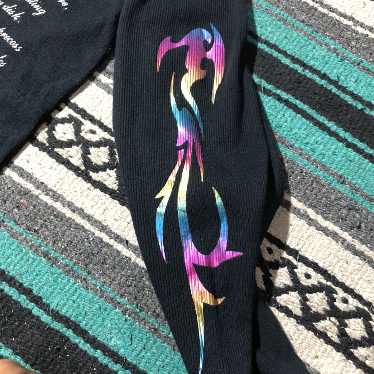 If Six Was Nine × Japanese Brand × Le Grande Bleu (L.G.B.) The Bay's Garden Tribal Rainbow LGB Style Longsleeve Size US L / EU 52-54 / 3 - 4 Thumbnail