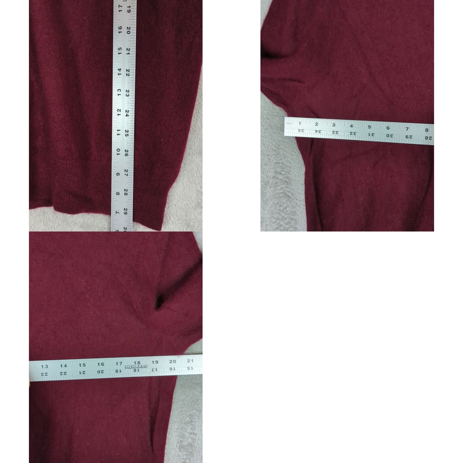 Club Room Club Room Sweater V-Neck Burgundy 2 Ply Cashmere Men's Size L Pullover Knit Regular Winter Fall Shirt? Size US L / EU 52-54 / 3 - 8 Thumbnail