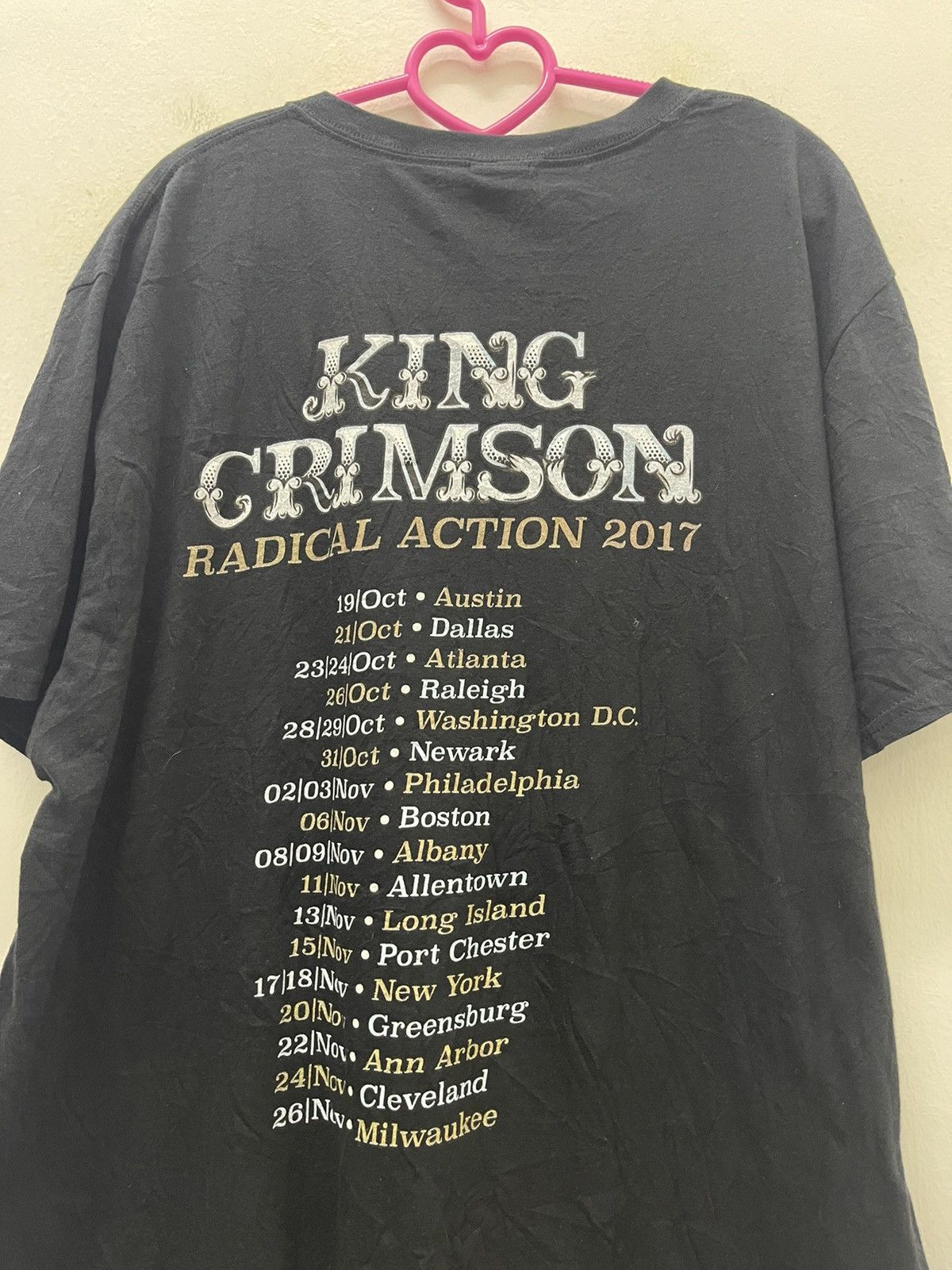 Band Tees Rare KING CRIMSON Radical Action Tee Size US L / EU 52-54 / 3 - 5 Thumbnail