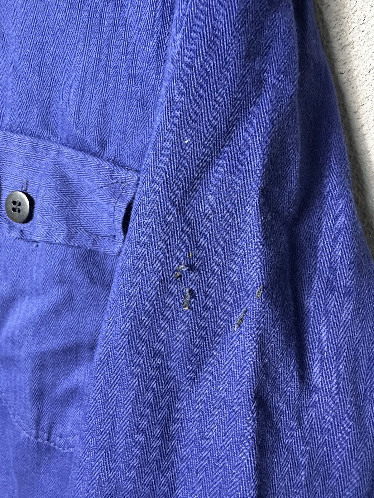 Le Laboureur × Vintage VINTAGE 80s French Jacket Adult Blue Sanfor Chore Workwear Size US M / EU 48-50 / 2 - 3 Thumbnail