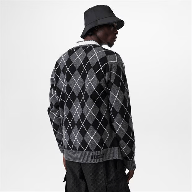Gucci Argyle Cardigan Size US L / EU 52-54 / 3 - 3 Thumbnail