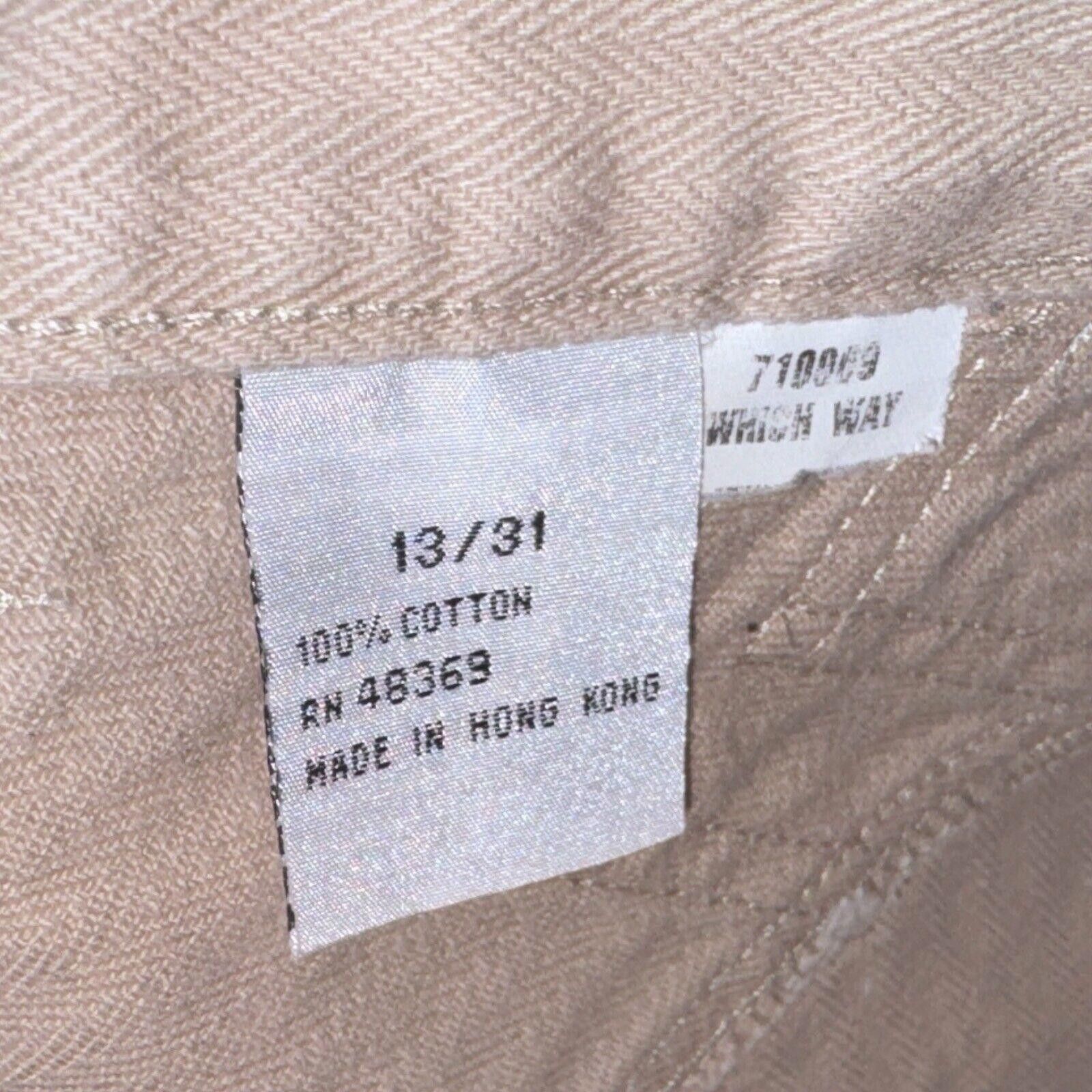 Designer Khaki Denim BAREBACK Blaze High Rise Cuff Off Shorts 13 Jr Size 34" / US 12 / IT 48 - 8 Thumbnail