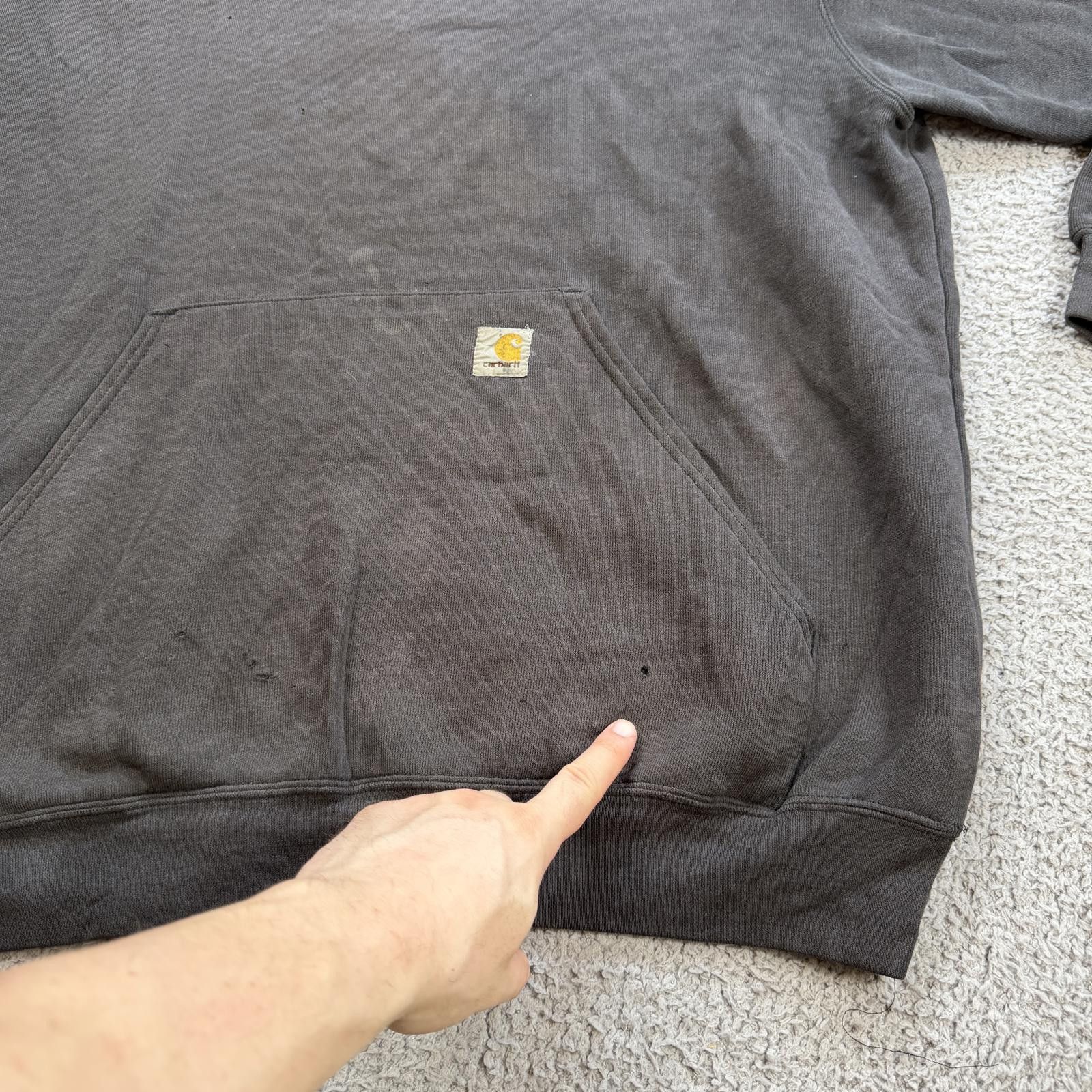 Carhartt Carhartt Hoodie Distressed Beater Faded Black Workwear L Size US L / EU 52-54 / 3 - 8 Thumbnail