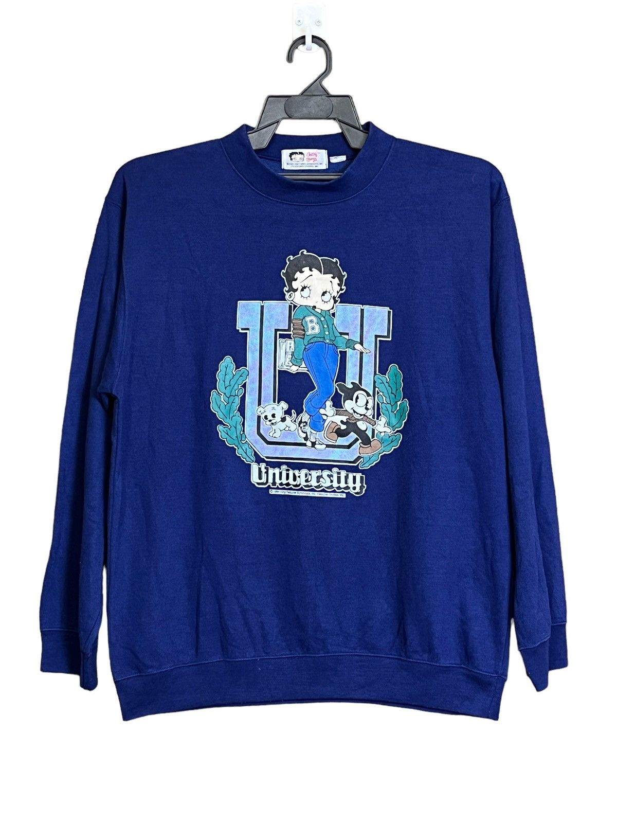 Cartoon Network VINTAGE 90s BETTY BOOP UNIVERSITY 1995 PULLOVER SWEATSHIRT Size US L / EU 52-54 / 3 - 1 Thumbnail