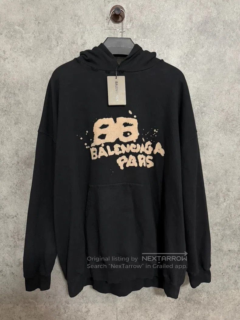 Balenciaga Balenciaga Black Hoodie Graffiti Logo. Size US XS / EU 42 / 0 - 1 Thumbnail
