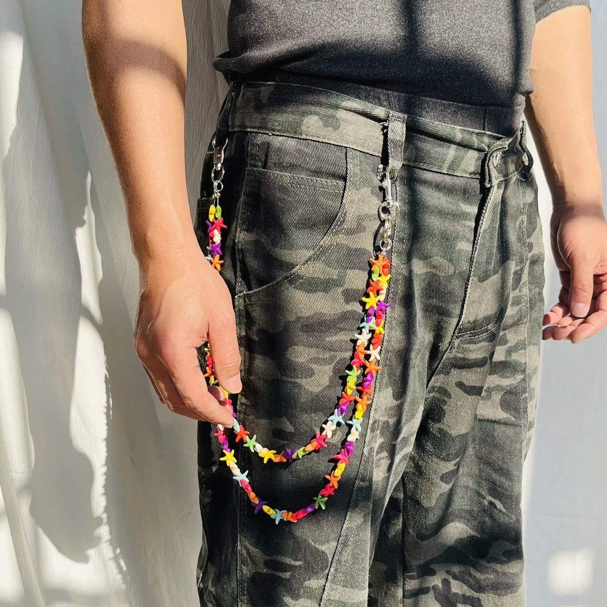 Jewelry Retro Colorful Starfish Waist Pants Chain Size ONE SIZE - 2 Thumbnail