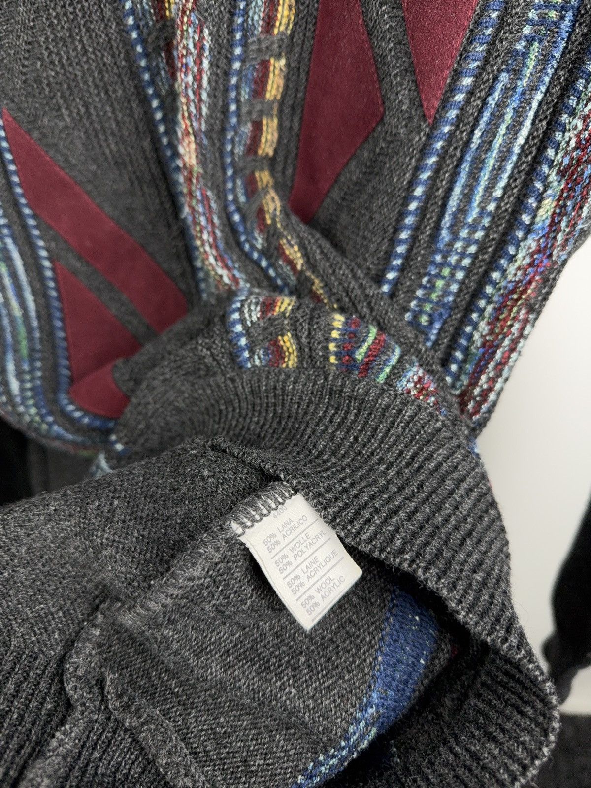 Piattelli Vintage 90s Piattelli Roma Italian Retro Wool Knit Sweater Size US L / EU 52-54 / 3 - 9 Thumbnail