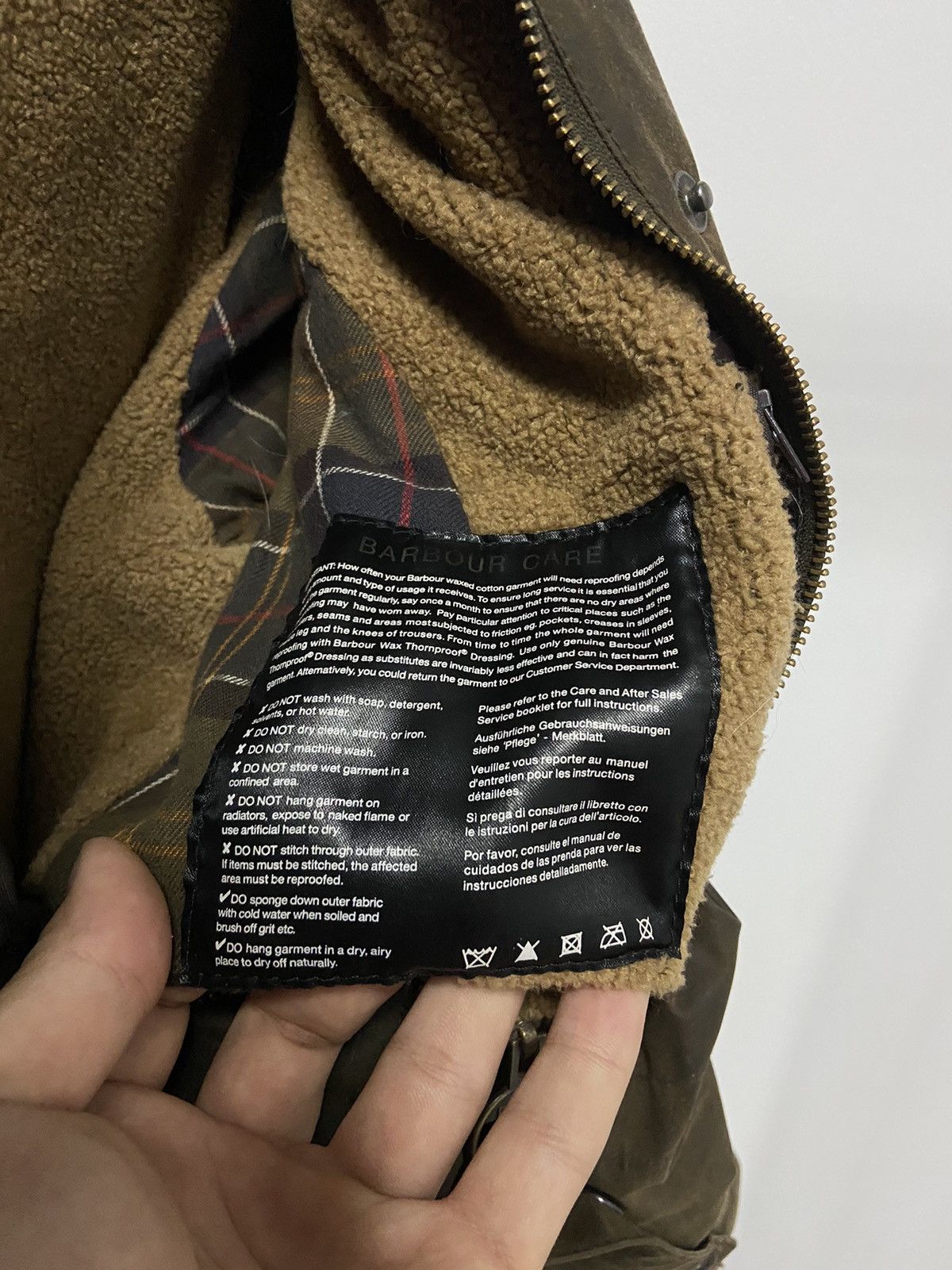 Barbour × Vintage Barbour Jacket small Logo Vintage Avant Garde waxed hooded Size M / US 6-8 / IT 42-44 - 7 Thumbnail