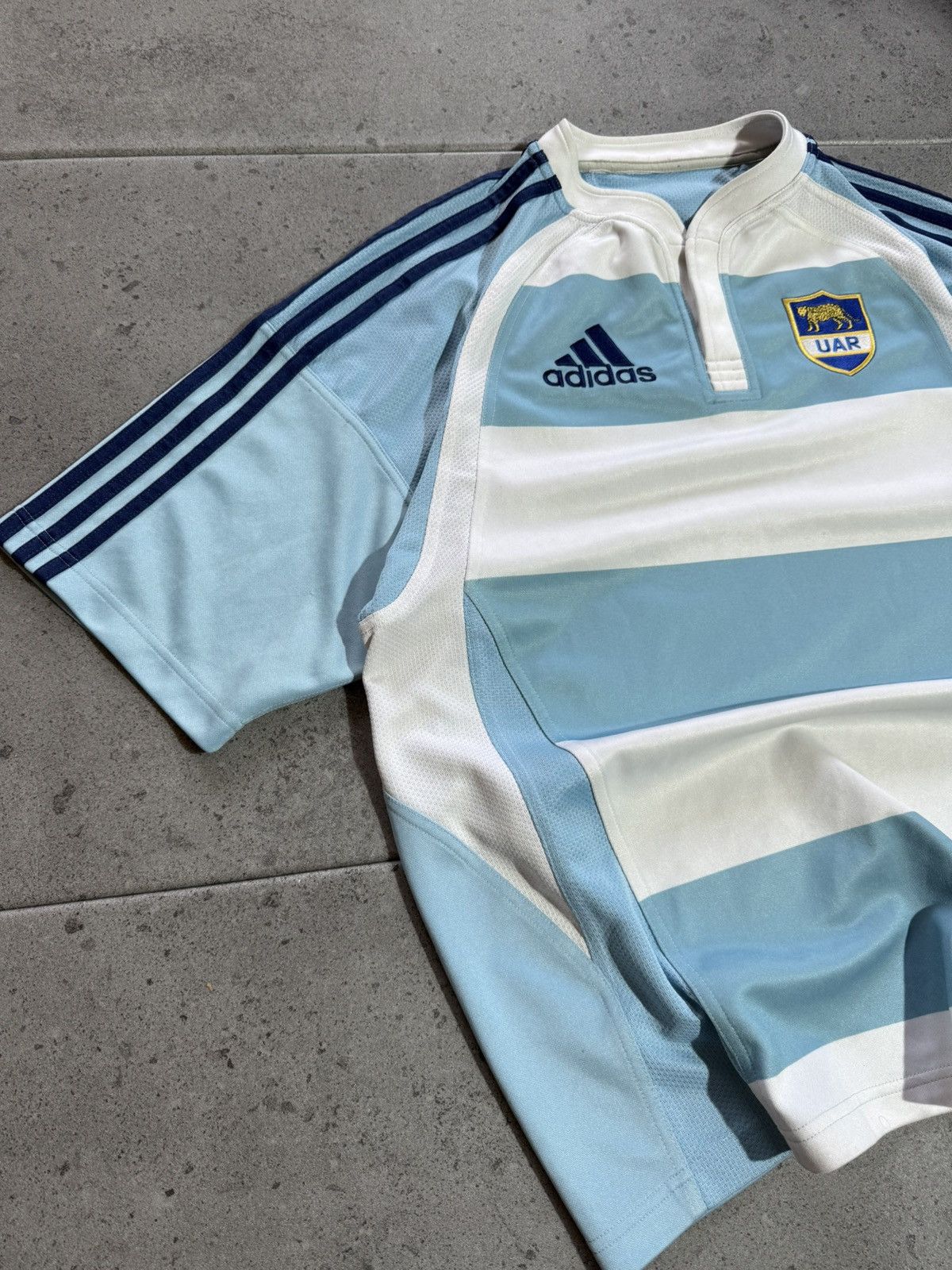 Adidas Rare 2008 Adidas Argentina U.A.R Rugby Shirt soccer jersey Size US L / EU 52-54 / 3 - 2 Thumbnail
