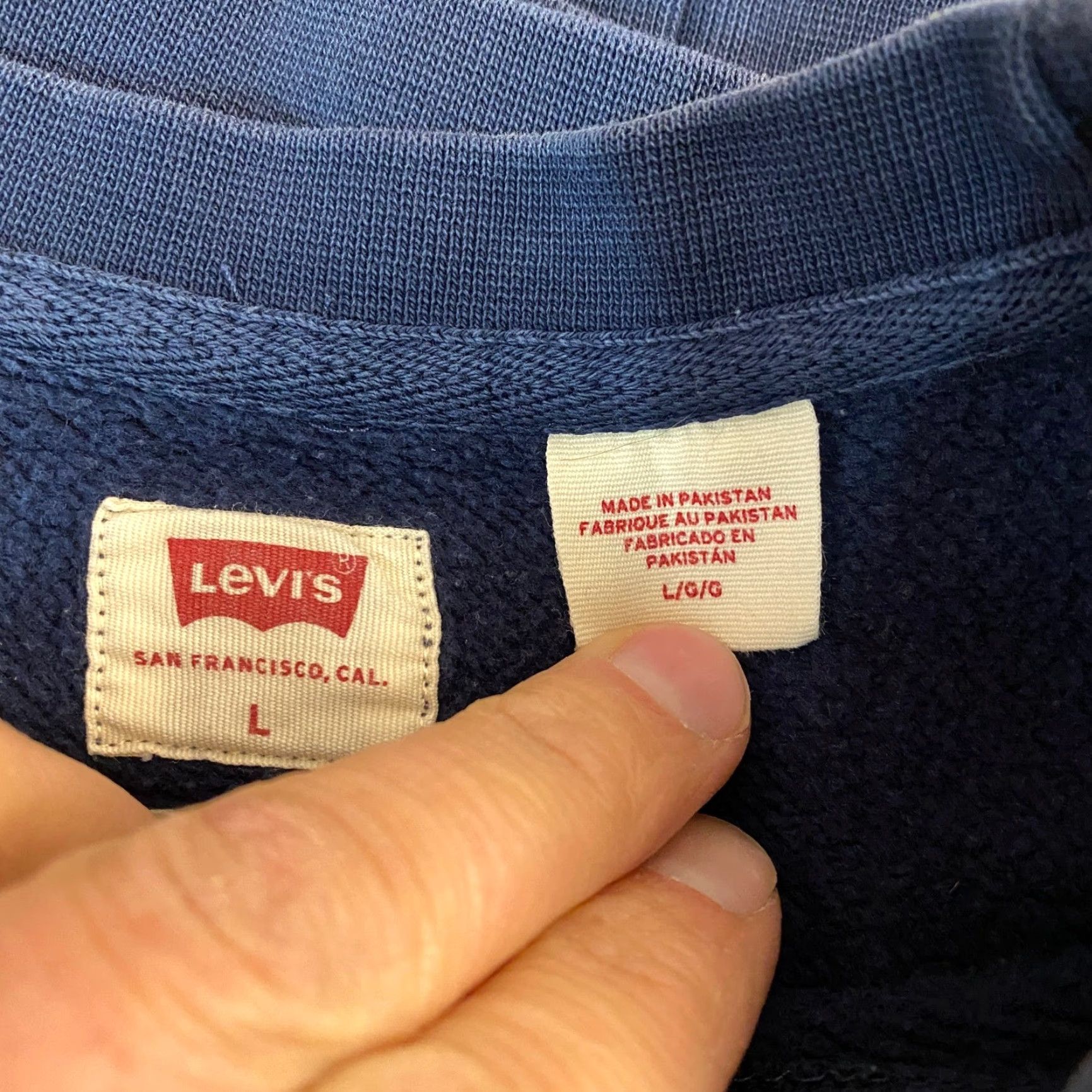 Levi's Levis Mens Standard Fit Crewneck Sweatshirt L Navy Blue Batwing Logo Embroidered Pullover Classic Cadence Size US L / EU 52-54 / 3 - 3 Thumbnail