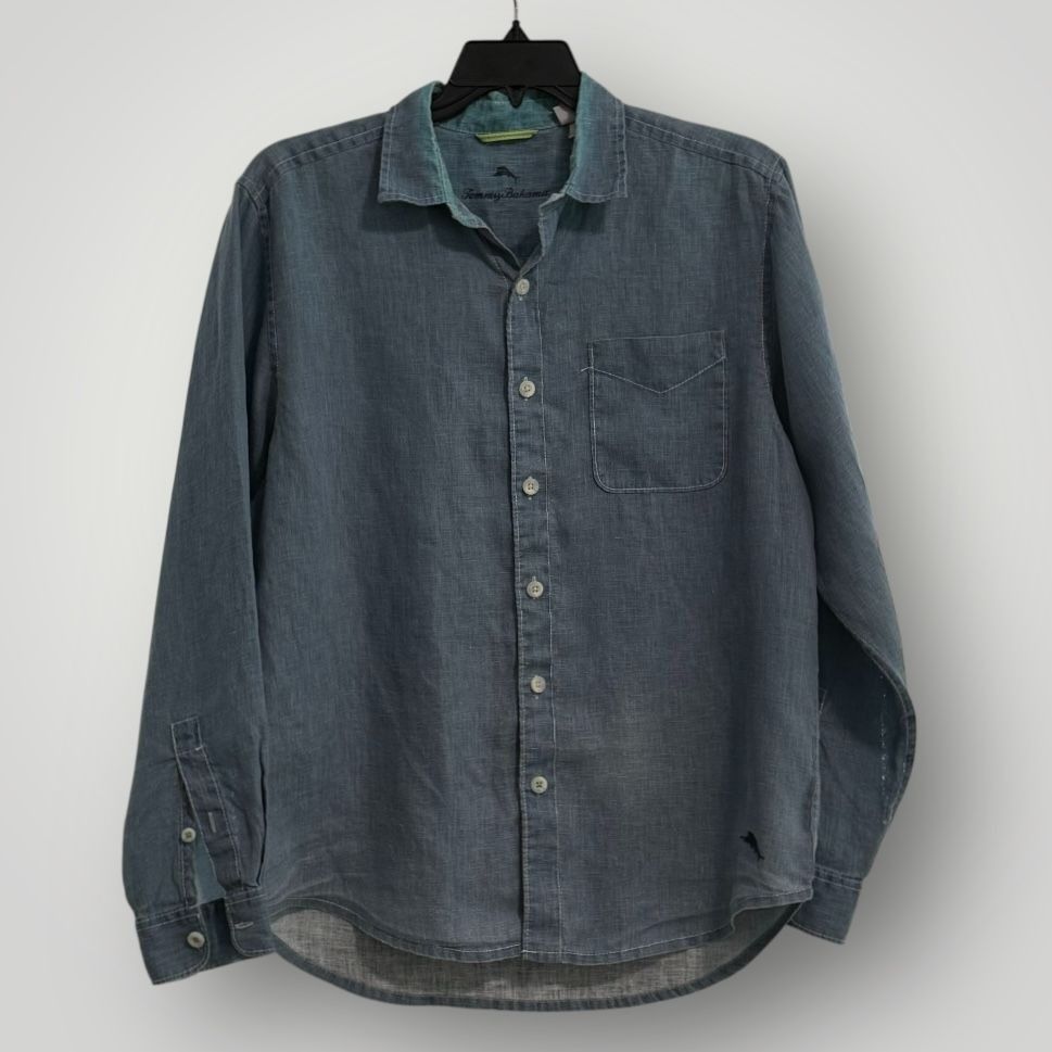 Tommy Bahama Tommy Bahama Men's 100% Linen Button Down Shirt M/M Size US M / EU 48-50 / 2 - 2 Thumbnail