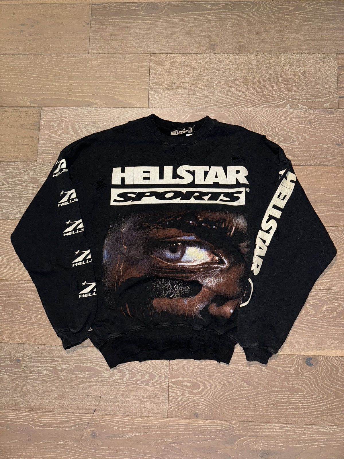 Image of Hellstar Sports 96’ Crewneck (Black), Men's (Size XS)