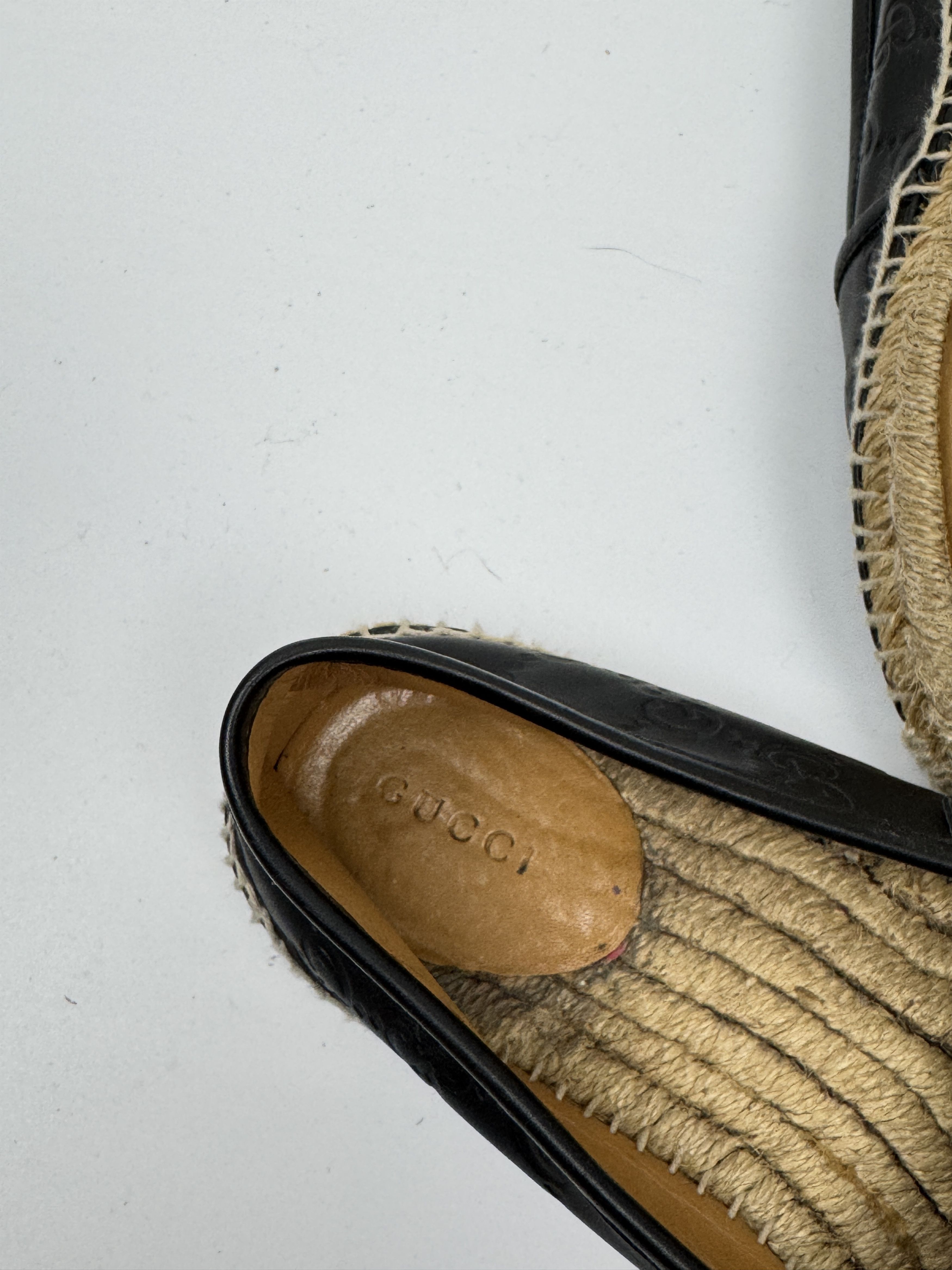 Gucci GUCCI Monogram GG Leather Women's Espadrilles Size 36 Size US 6 / IT 36 - 10 Thumbnail