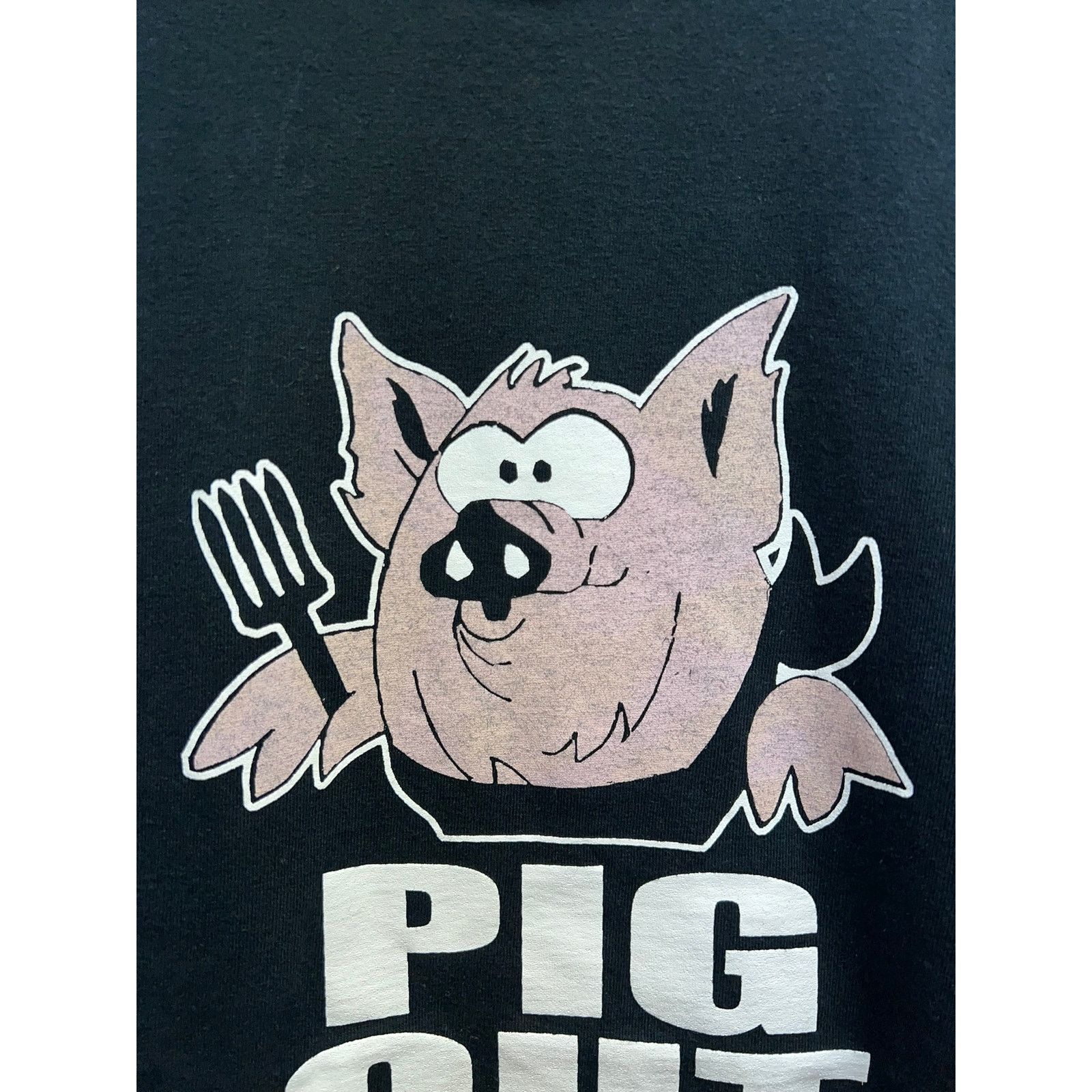 Gildan Vintage Pig Out Shirt Party Green Mountain Black Tee X-Large Size US XL / EU 56 / 4 - 3 Thumbnail
