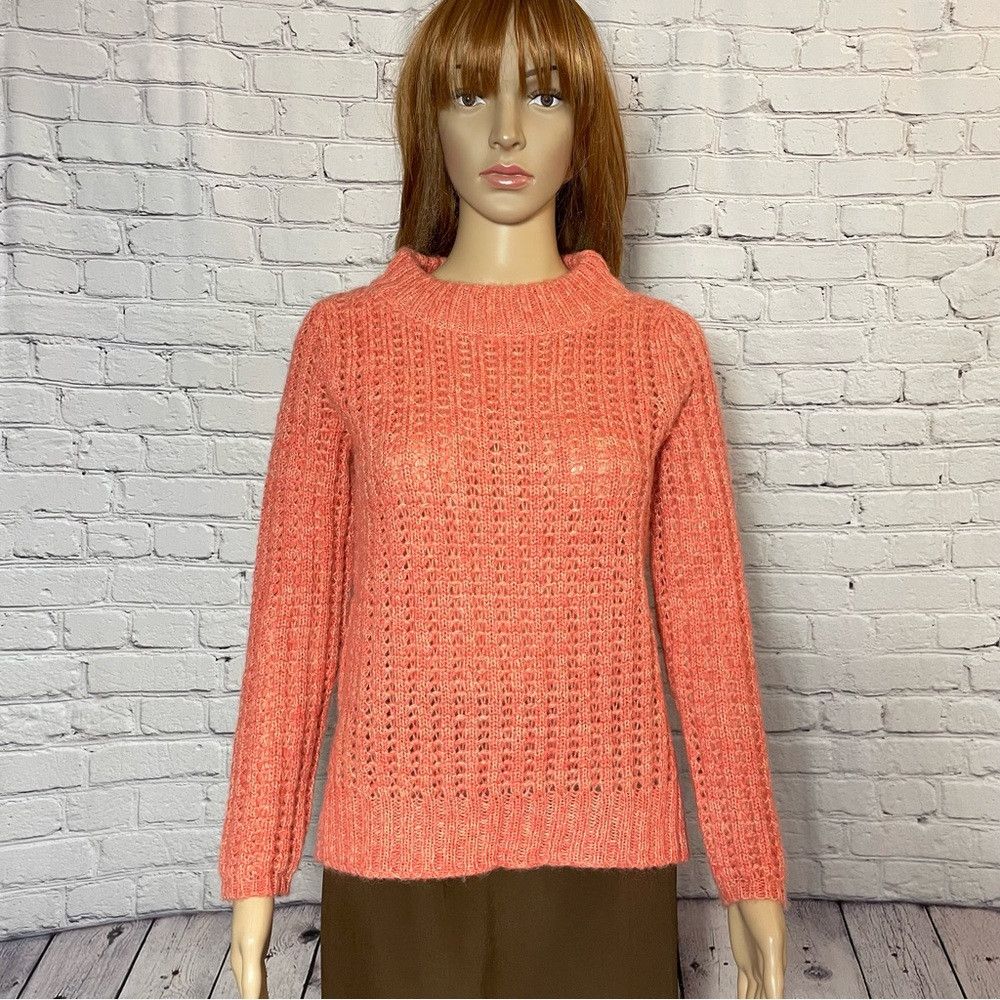 Anthropologie NWT New Anthropologie Field of Flowers Wool Blend Orange Sw Size S / US 4 / IT 40 - 3 Thumbnail