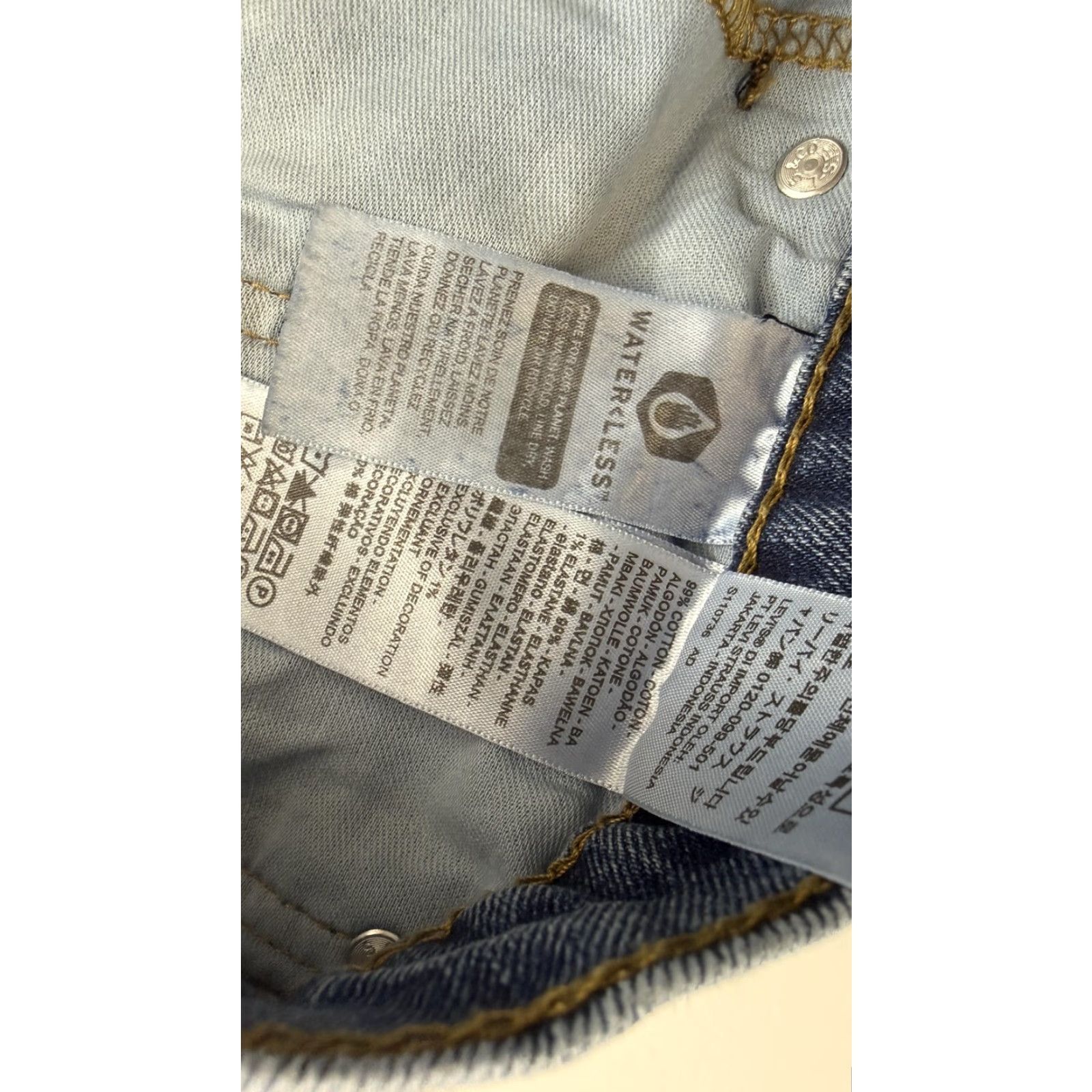 Levi's Levi's 505 Jeans Mens 36x30 Denim Regular Fit Zip Fly WaterLess Medium Blue Mens Size US 36 / EU 52 - 4 Thumbnail