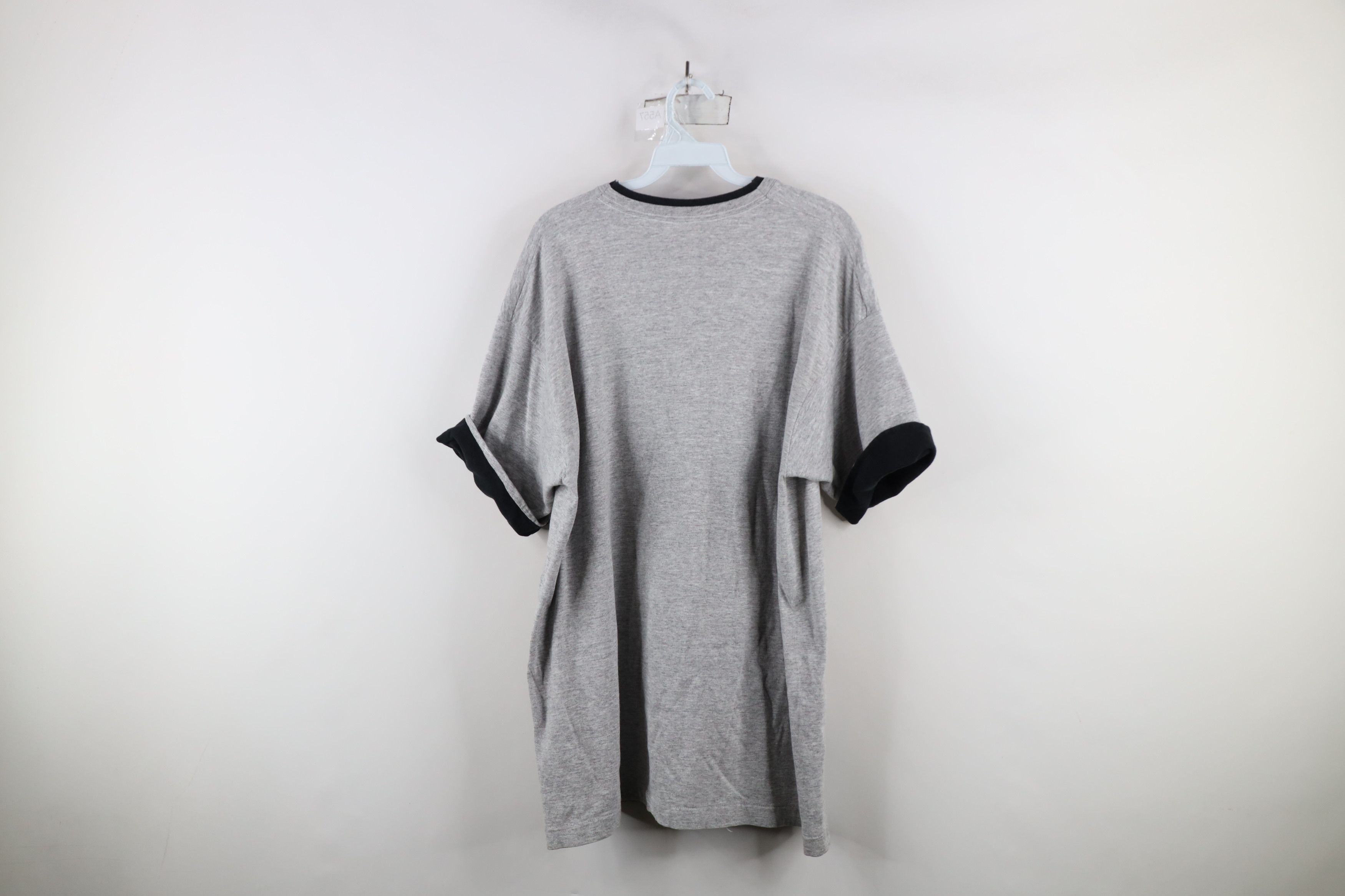 Vintage Vintage 90s Streetwear Heavyweight T-Shirt Heather Gray Size US XL / EU 56 / 4 - 10 Thumbnail