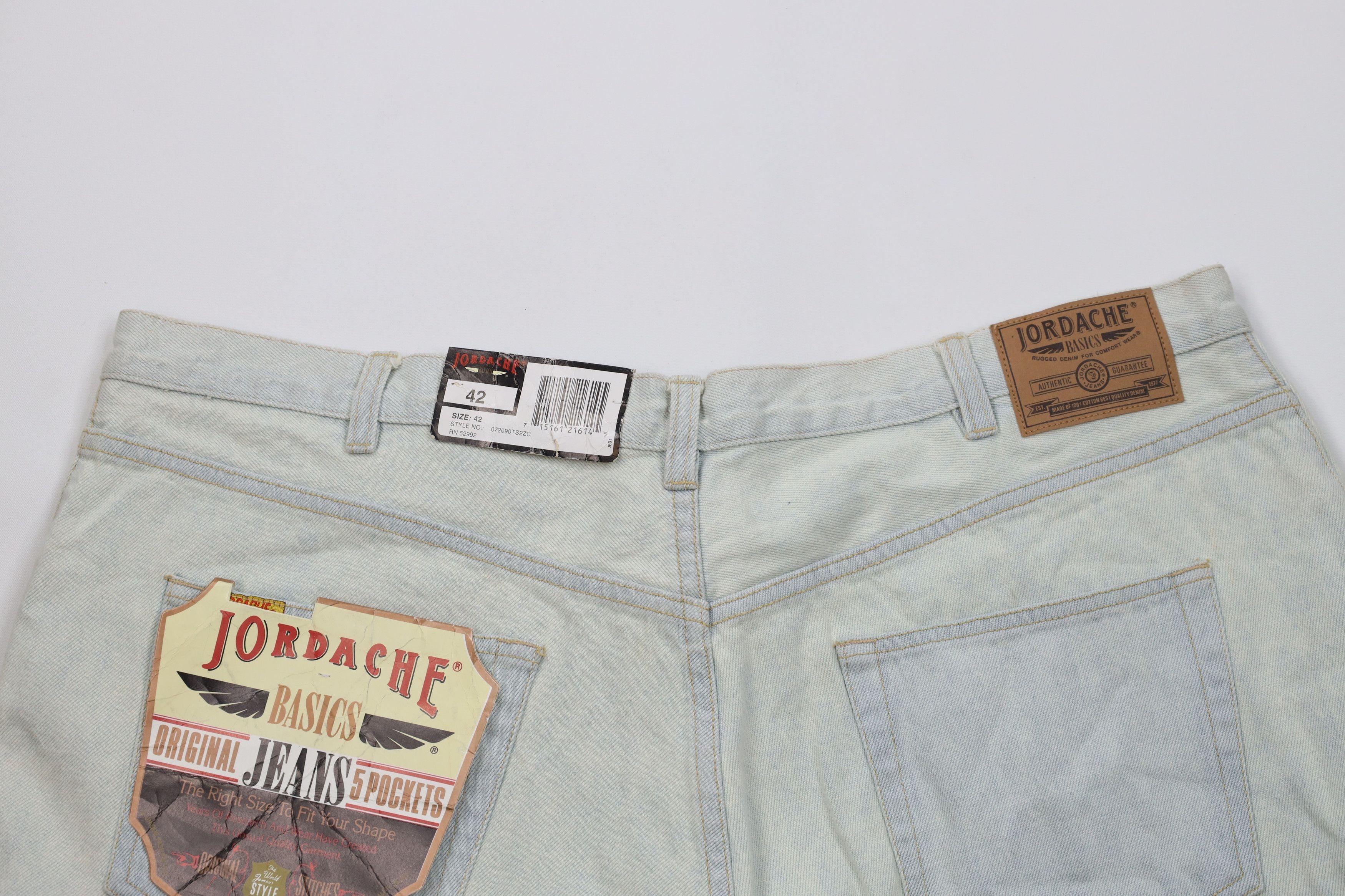 Vintage Deadstock Vintage 90s Streetwear Fit Denim Jean Shorts Blue Size US 42 / EU 58 - 8 Thumbnail