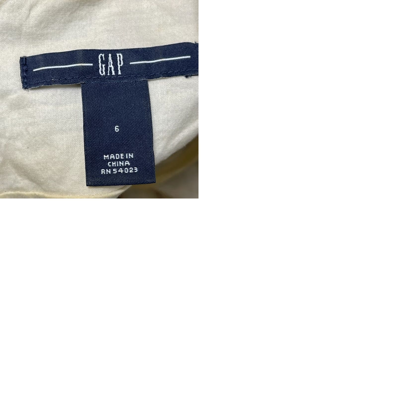 Gap Gap Midi A-Line Dress Womens 6 Beige Striped Cotton Summer Sleeveless Back Zip Dress Size M / US 6-8 / IT 42-44 - 10 Thumbnail