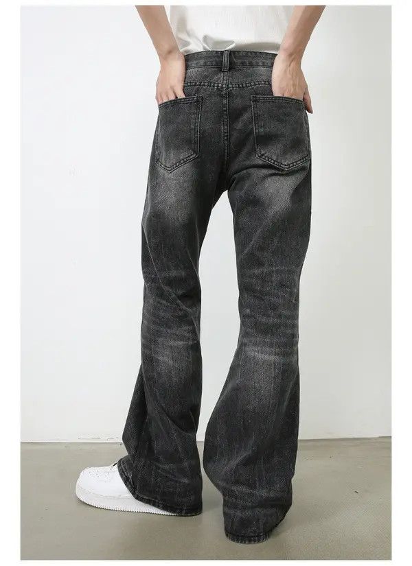 Japanese Brand Misuzu x Shii Lightning Crack Washed Vintage Flared Jeans Size US 32 / EU 48 - 5 Thumbnail