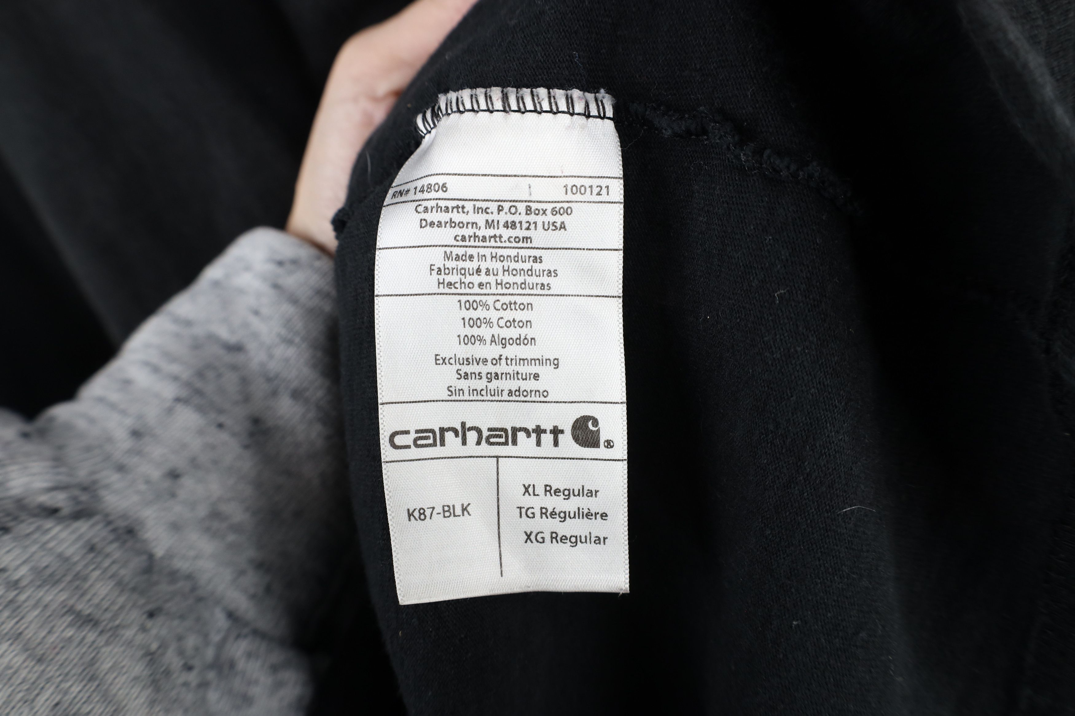 Carhartt × Vintage Vintage Carhartt Spell Out Short Sleeve Pocket T-Shirt Black Size US XL / EU 56 / 4 - 9 Thumbnail