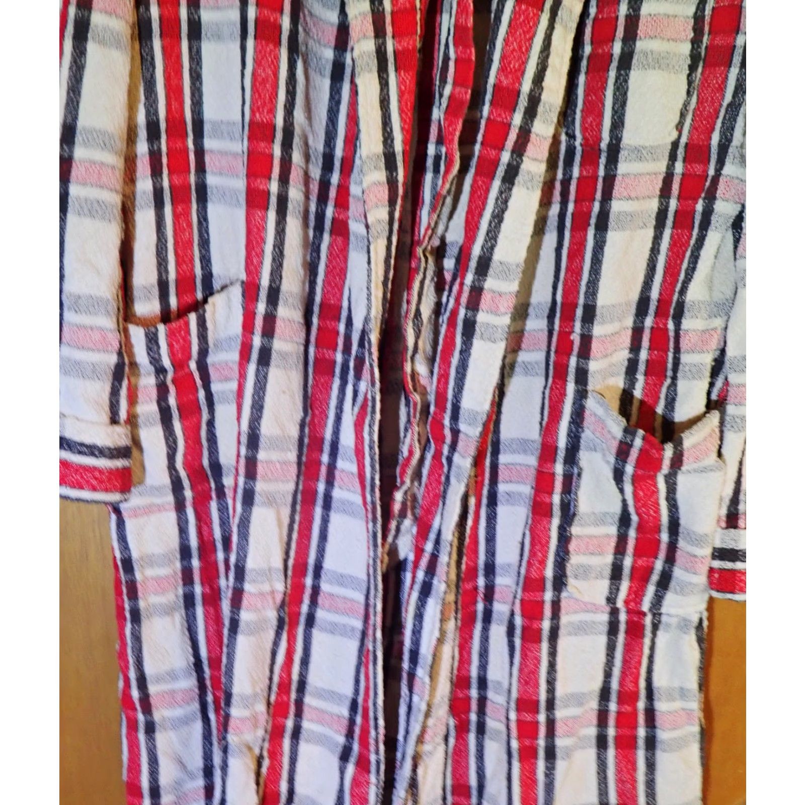 Vintage VINTAGE Pilgrim Sears Bath Robe Men’s Adult Large Plaid Belted Nubby Terry Cloth Fall Winter 50s 60s Size US L / EU 52-54 / 3 - 5 Thumbnail