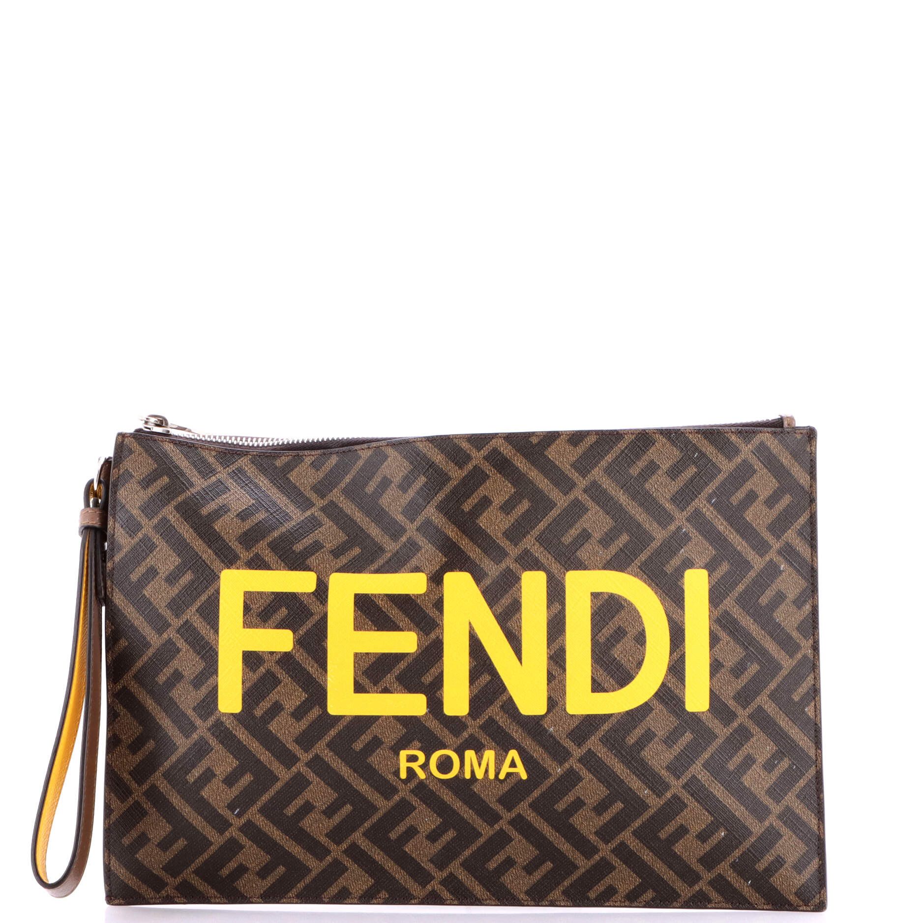 Fendi Logo Flat Wristlet Pouch Size ONE SIZE - 1 Thumbnail