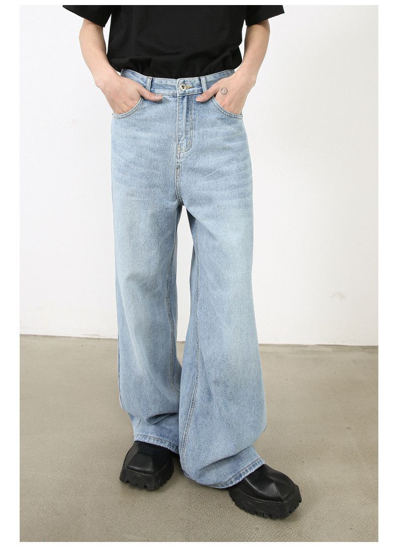 Jean men's Japanese retro loose straight jeans Size US 32 / EU 48 - 4 Thumbnail