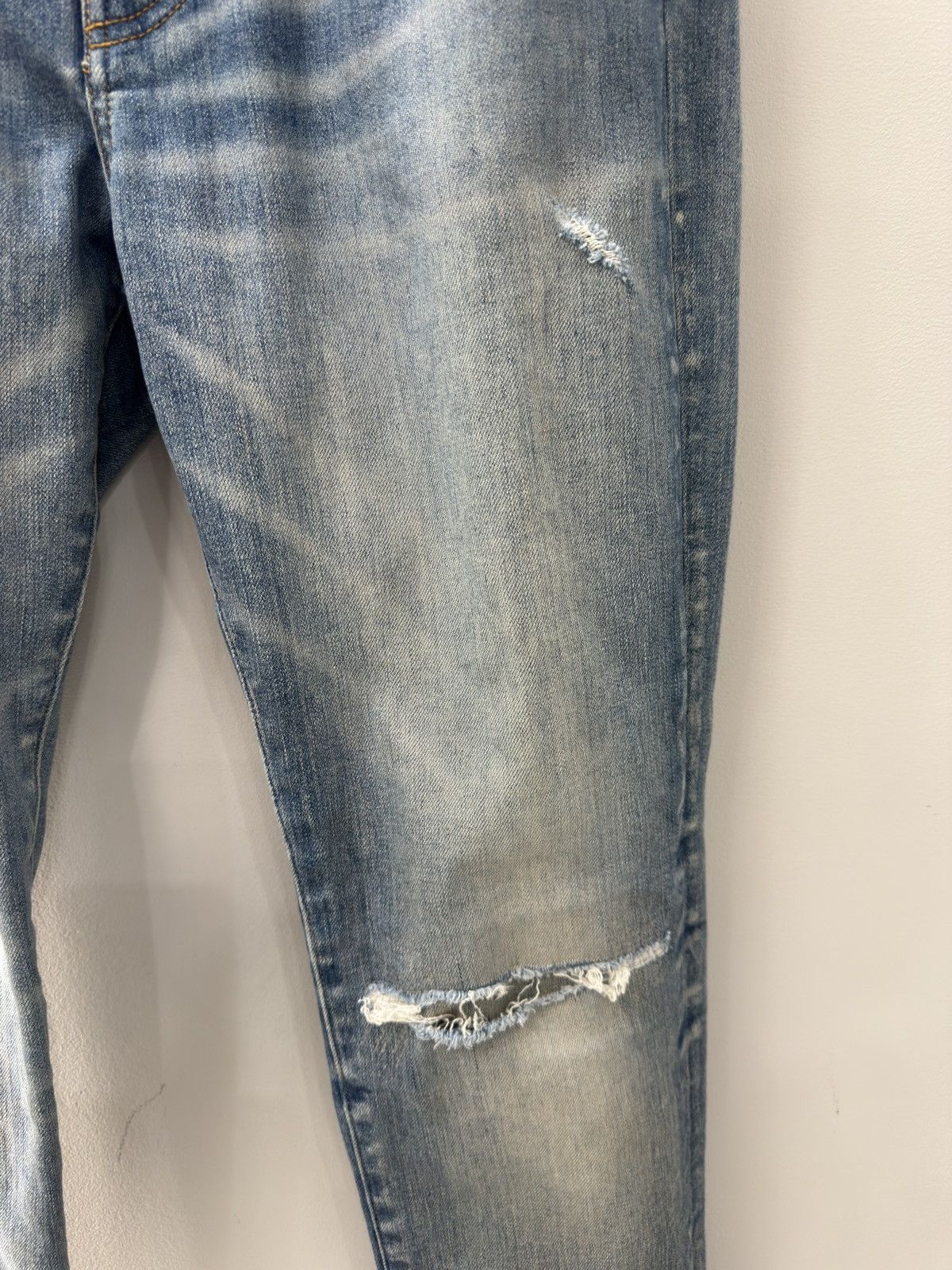 Amiri Amiri Blue Applique Logo Jeans Size US 33 - 4 Thumbnail