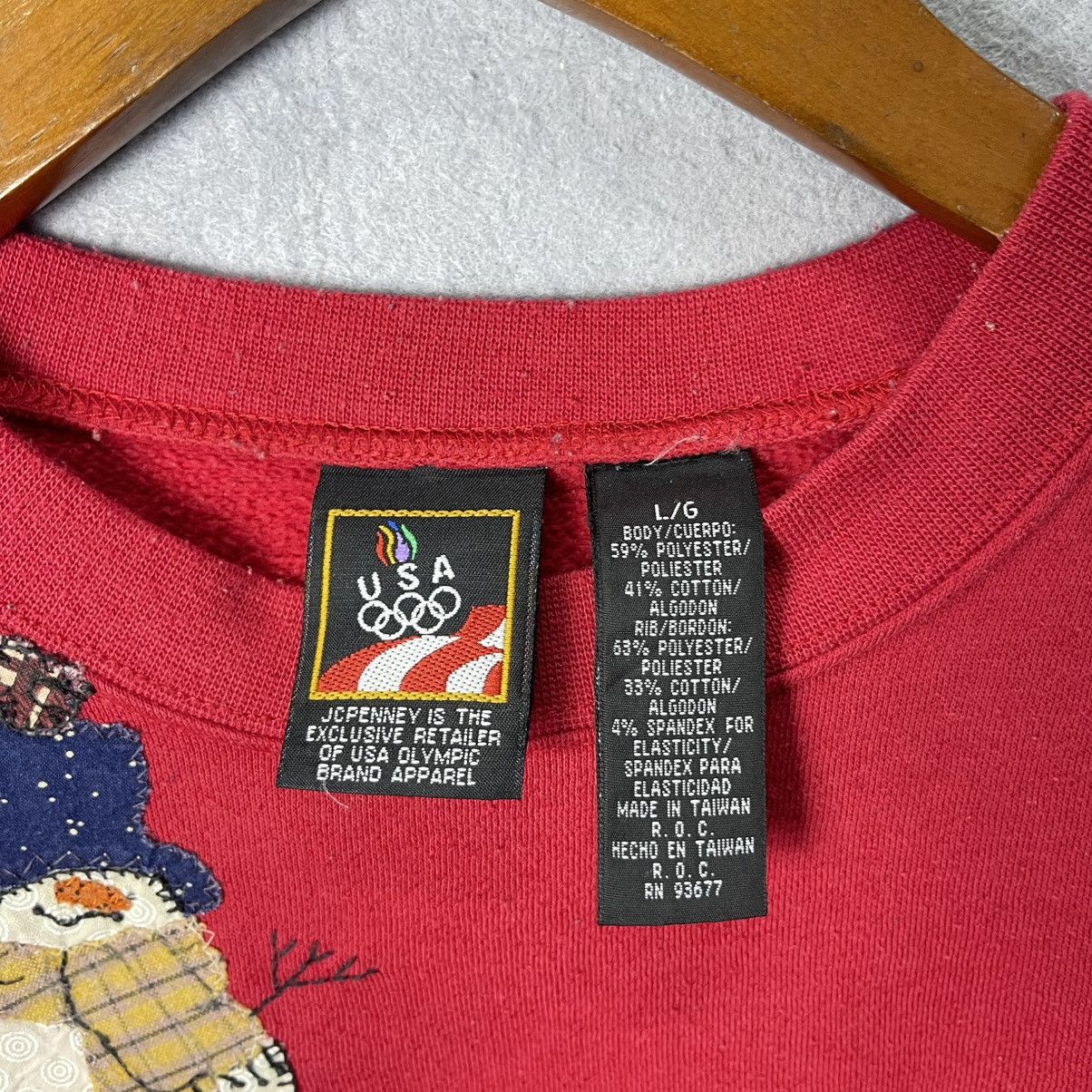 USA Olympics Vintage USA Olympic Snowman Christmas Sweatshirt Size US L / EU 52-54 / 3 - 7 Thumbnail