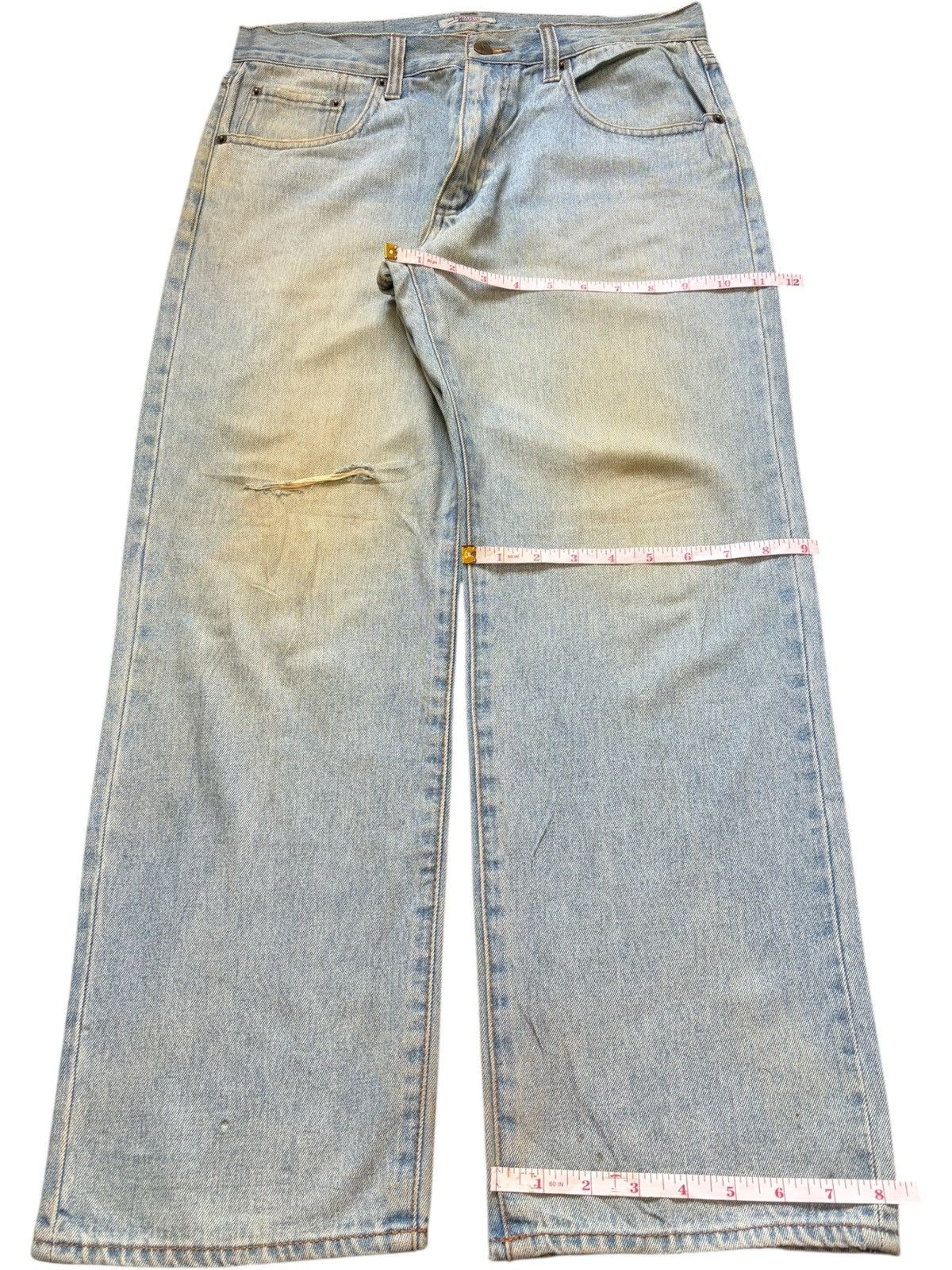 Hanes Vintage Hanes Mud Wash Distressed Loose Jeans Size US 31 - 8 Thumbnail