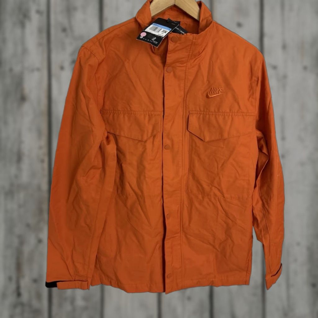 Nike Sportswear M65 Full-Zip Jacket Men’s Medium Orange Cotton Blend Military Style 2020s