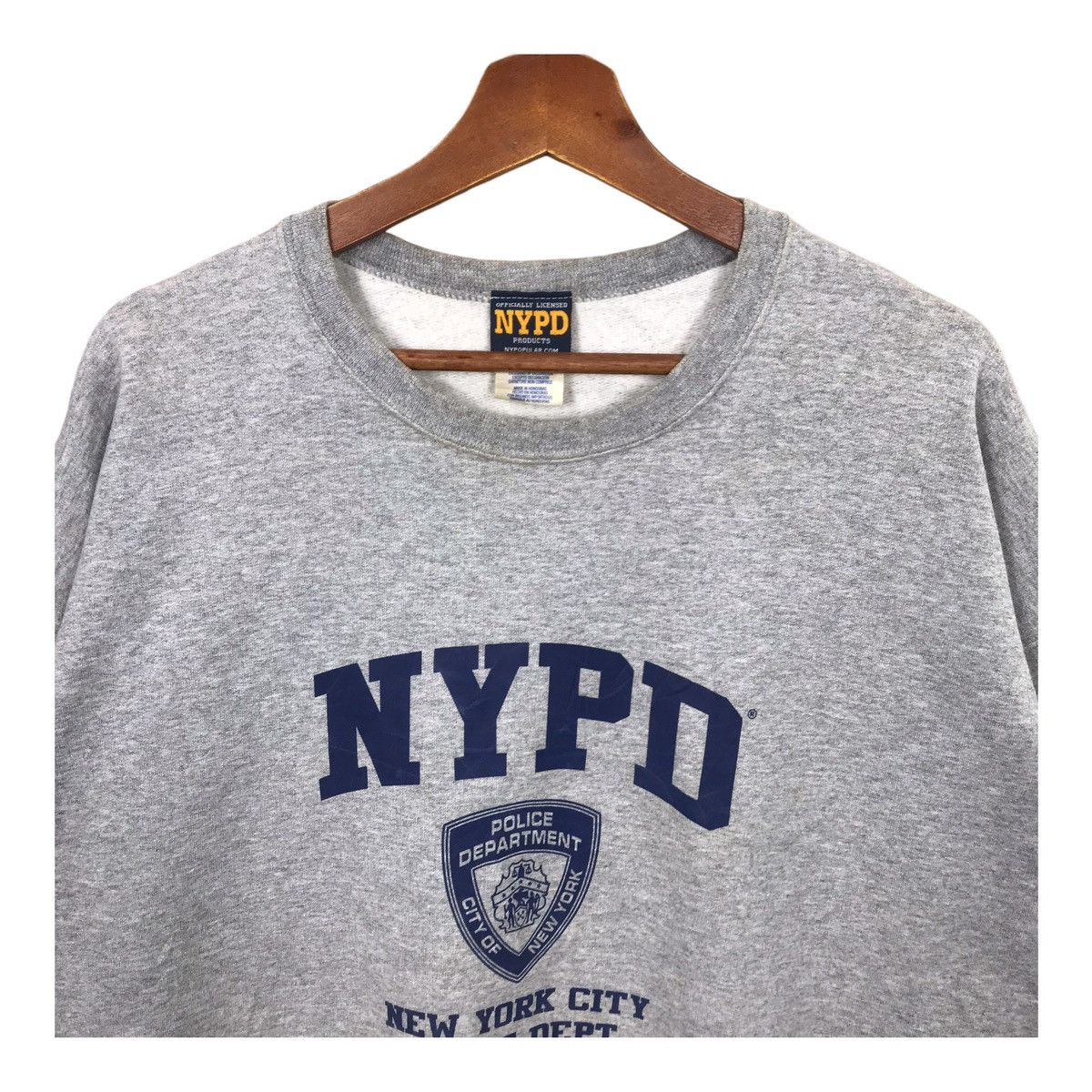 Jerzees Vintage Jerzees NYPD Crewneck Sweatshirt Big Logo Size US XL / EU 56 / 4 - 2 Thumbnail