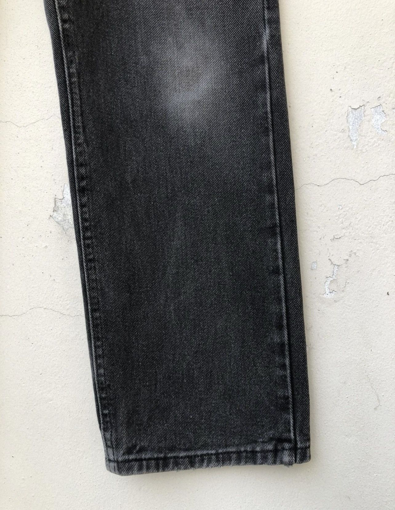 Lee Vintage 80s Lee Usa Faded Black Denim Distressed Jeans Size US 34 / EU 50 - 15 Thumbnail