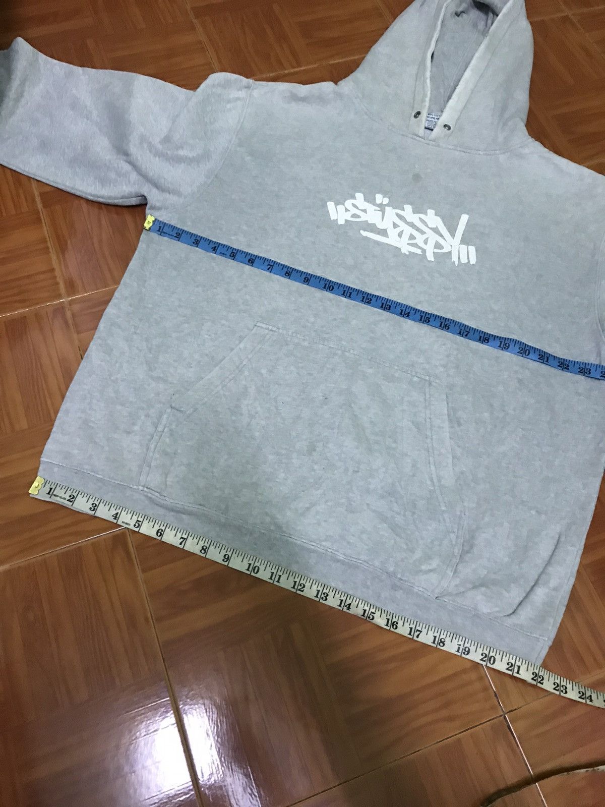 Stussy × Vintage Rare VINTAGE 90s STUSSY HOODIE DISTRESSED Size US L / EU 52-54 / 3 - 11 Thumbnail