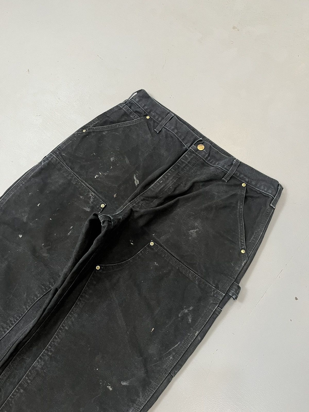 image of Carhartt B01 Blk Double Knee Denim in Black, Men's (Size 34)