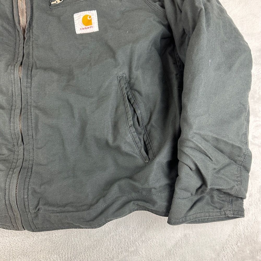 Carhartt Carhartt Re-work Blue Fleece Lined Detroit Black Jacket Siz Size US XL / EU 56 / 4 - 8 Thumbnail