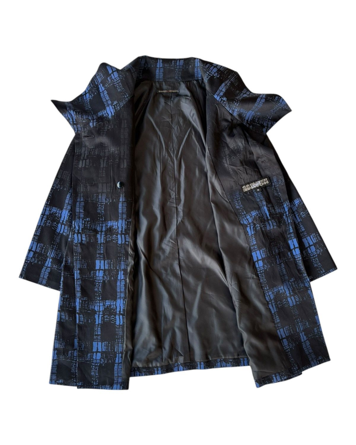 Gaultier Homme Objet × Jean Paul Gaultier 🔥GAULTIER HOMME OBJET ASYMMETRIC ABSTRACT BLUE PATTERN COAT Size US M / EU 48-50 / 2 - 2 Thumbnail
