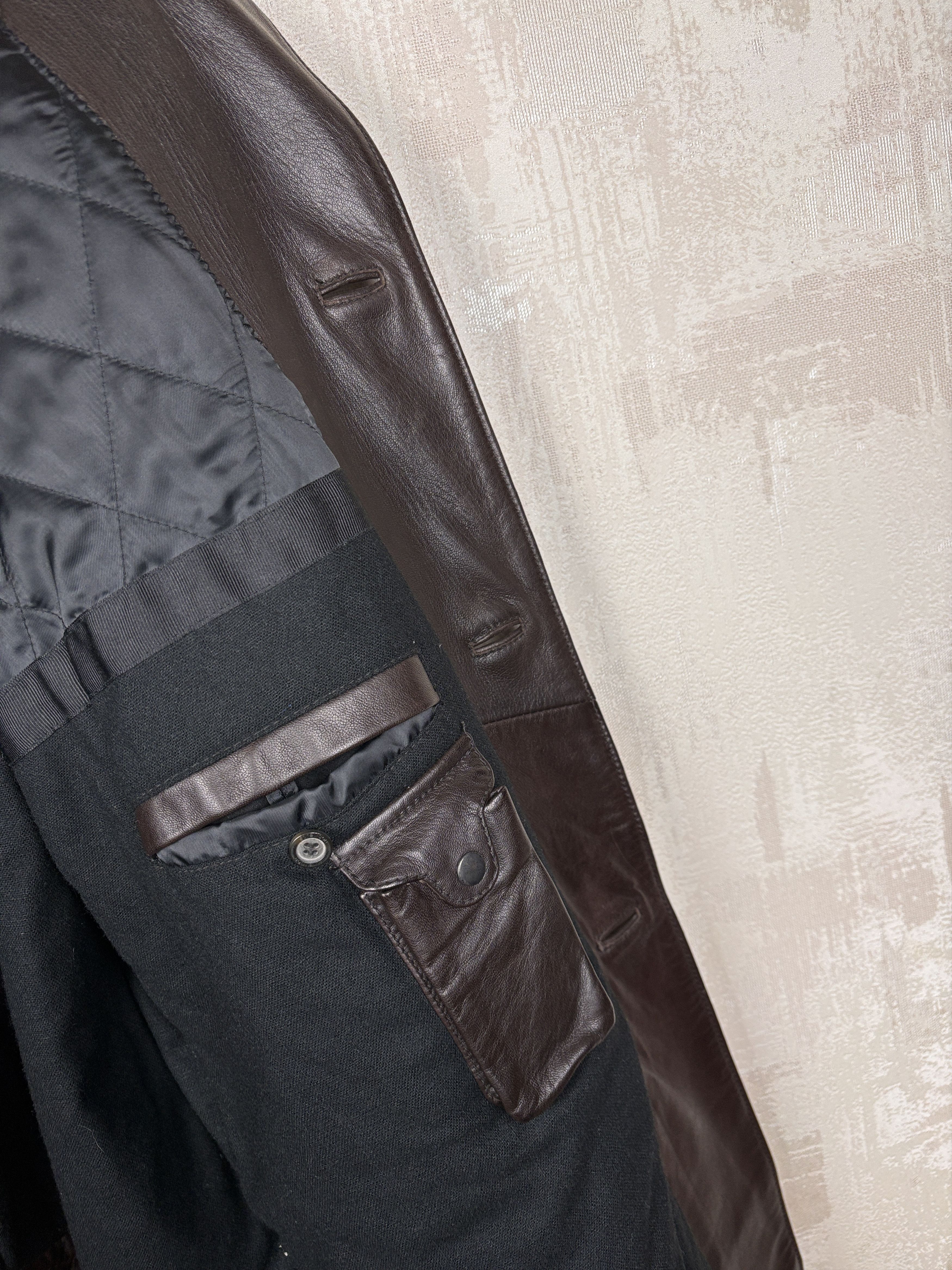 Strellson Strellson Vintage Leather Long Coat Jacket Size 50 Size US L / EU 52-54 / 3 - 13 Thumbnail