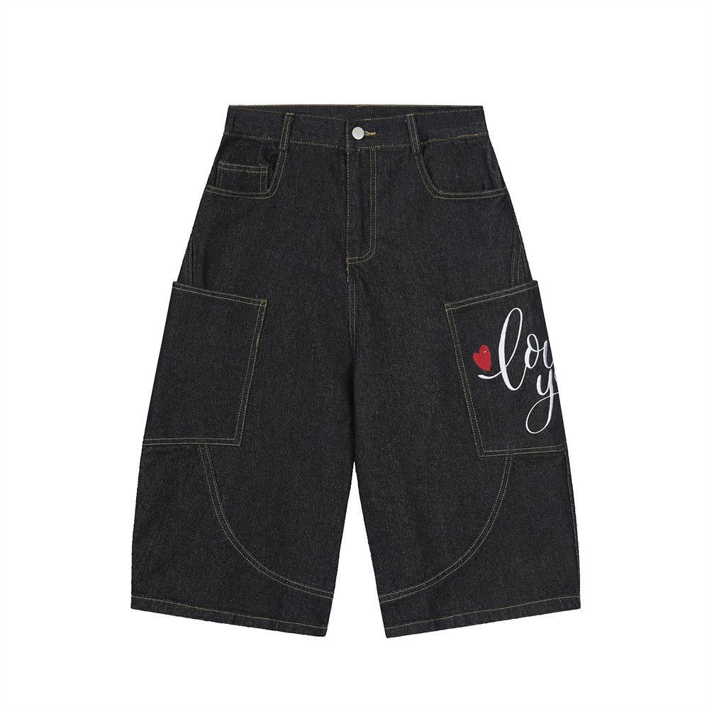 Japanese Brand × Vintage Vintage washed distressed embroidered pocket denim shorts Size US 32 / EU 48 - 1 Thumbnail