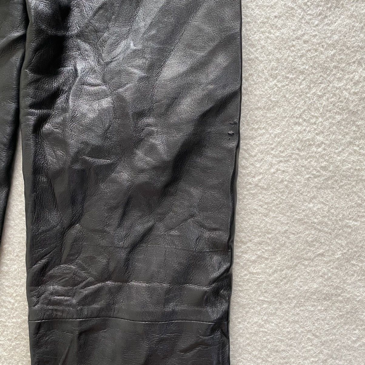 Leather × PAULE KA × Vintage Vintage Paule Ka Leather Pants Lambskin w23 Size 23" - 4 Thumbnail