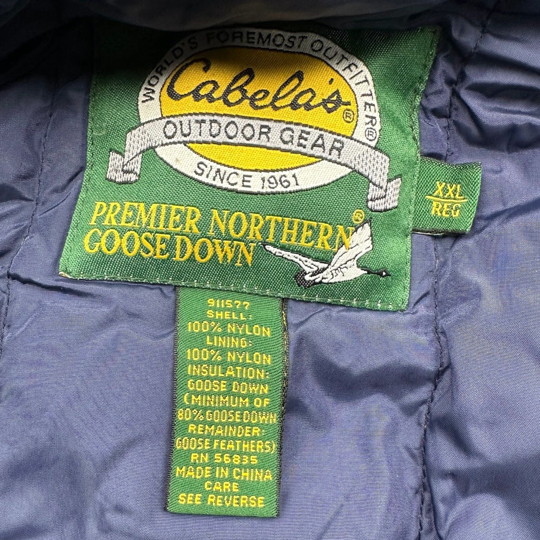 Vintage VINTAGE Cabela's Premier Northern Goose Down Parka Jacket Mens 2XL Blue Fur Trim Hooded Zip Mid-Length Down Puffer Size US XXL / EU 58 / 5 - 2 Thumbnail