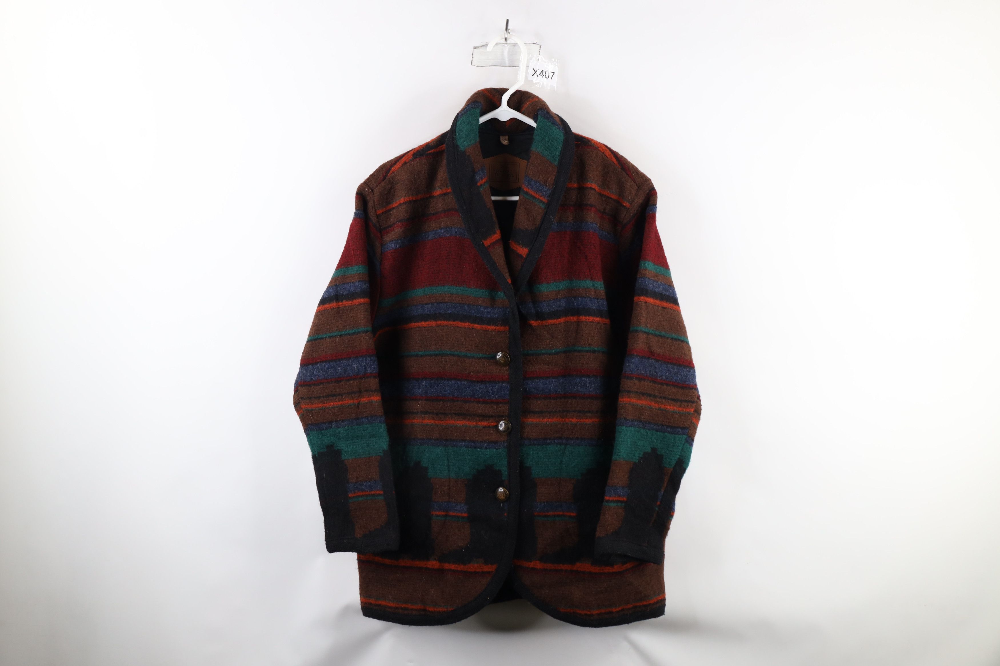Vintage × Woolrich Woolen Mills Vintage 90s Woolrich Southwestern Wool Blanket Jacket USA Size M / US 6-8 / IT 42-44 - 1 Thumbnail