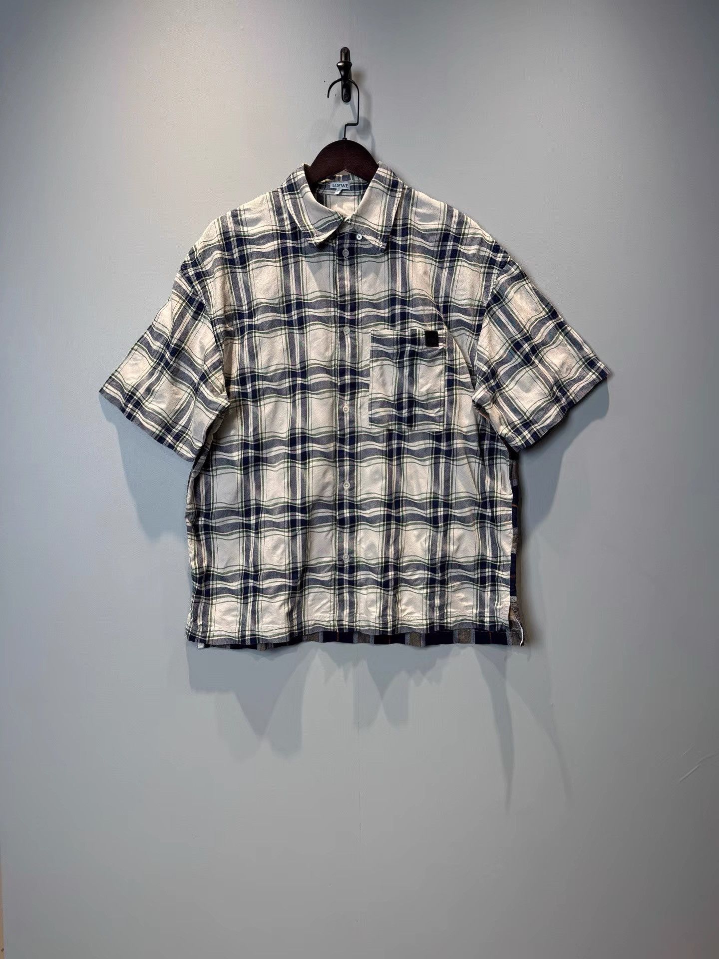 Loewe Loewe Checked Patchwork Short Sleeve Shirt K36 Size US M / EU 48-50 / 2 - 1 Thumbnail